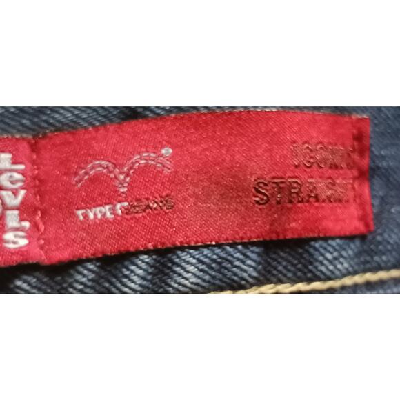 Levis Iconic Straight Leg Men's Button Fly Jeans 34Wx29L Dark Wash Denim - Picture 10 of 11